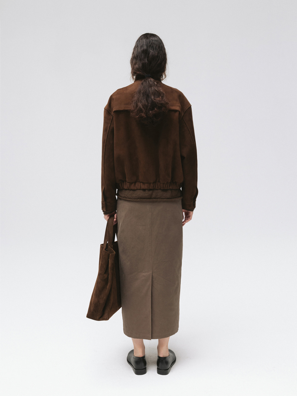 leather jumper (brown suede) 사진 3/4