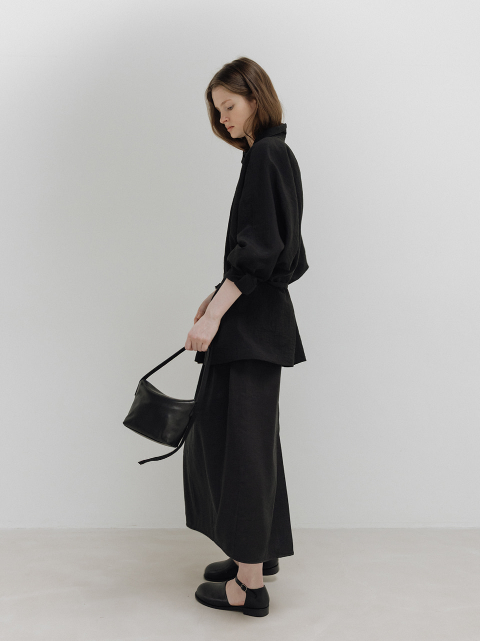 mini lune hobo bag (black)