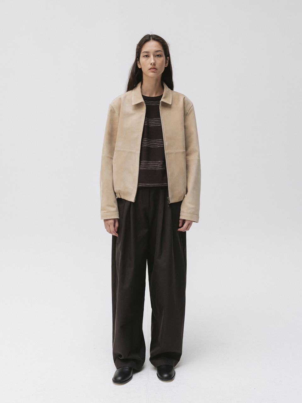 harrington jacket (beige suede) 사진 4/4