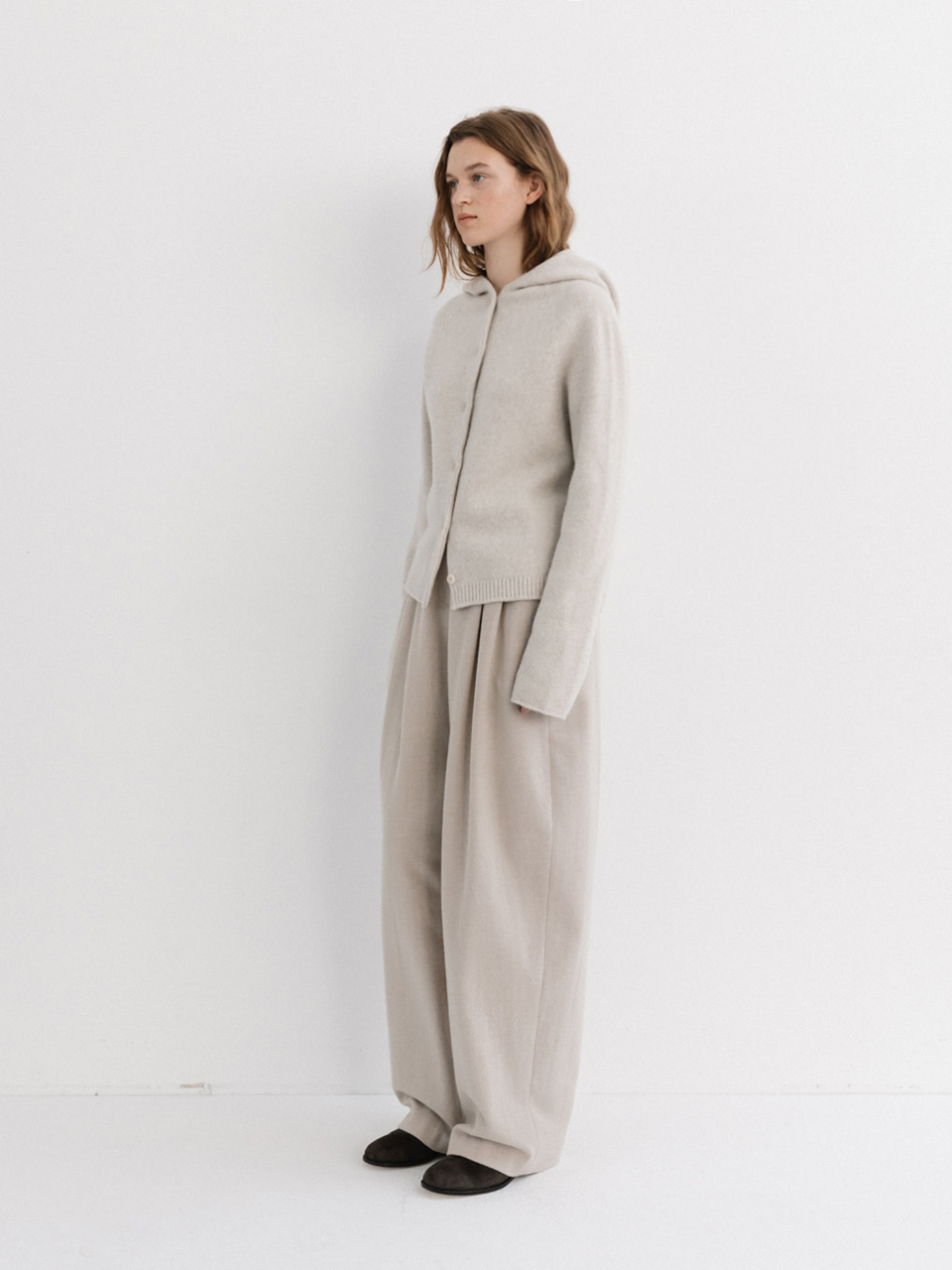 hoodie cardigan (oat) 사진 2/4