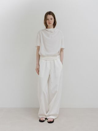 drawstring blouse (ivory)