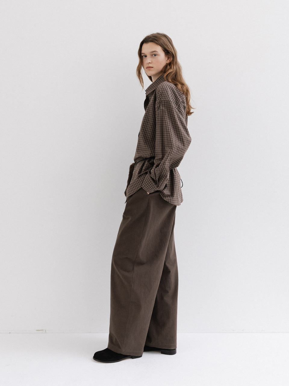 check shirt (dust cocoa) 사진 3/4