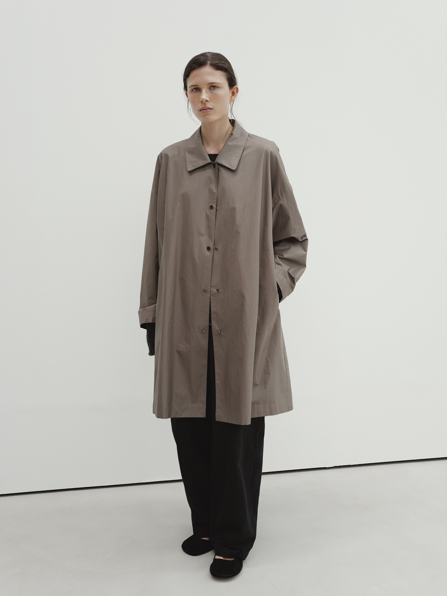A-line wind coat (deep taupe) 사진 1/4