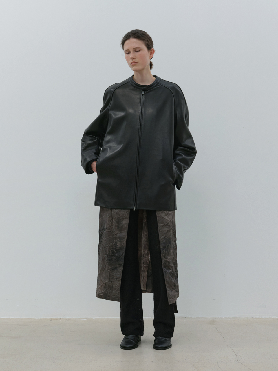 layered trench coat (tiedye)