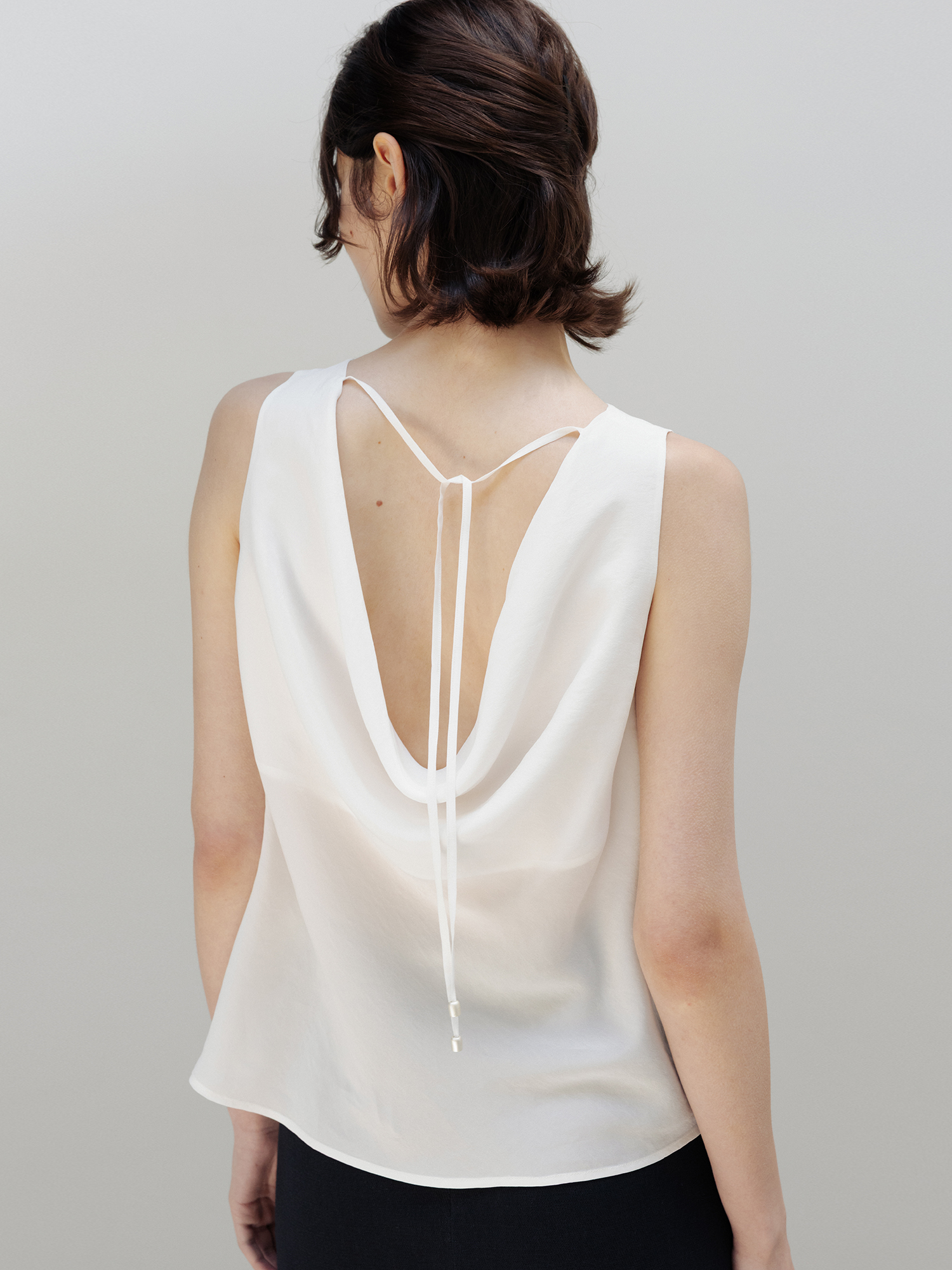 [30%] draped blouse (ivory)