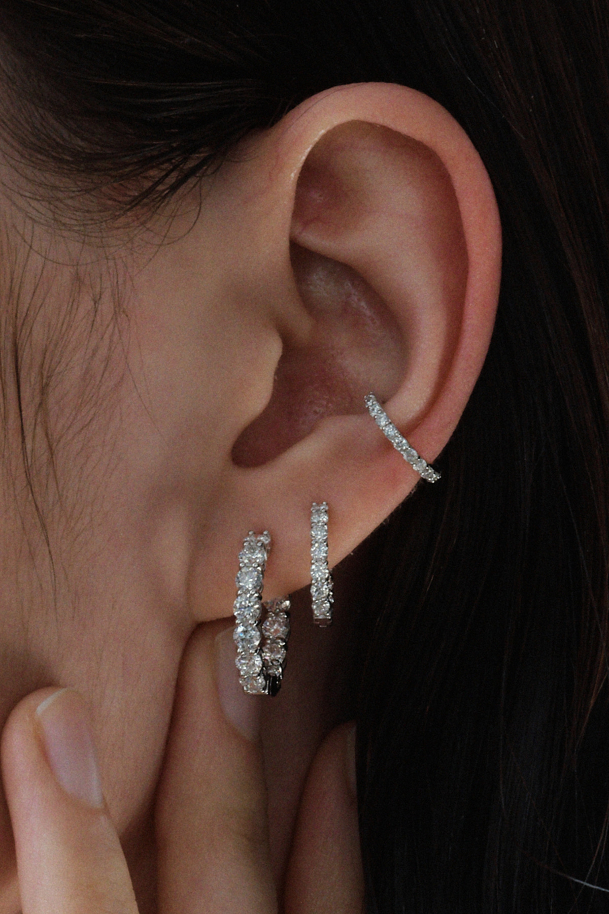 Lab Diamond Ear Cuff 1.5mm 사진 1/4