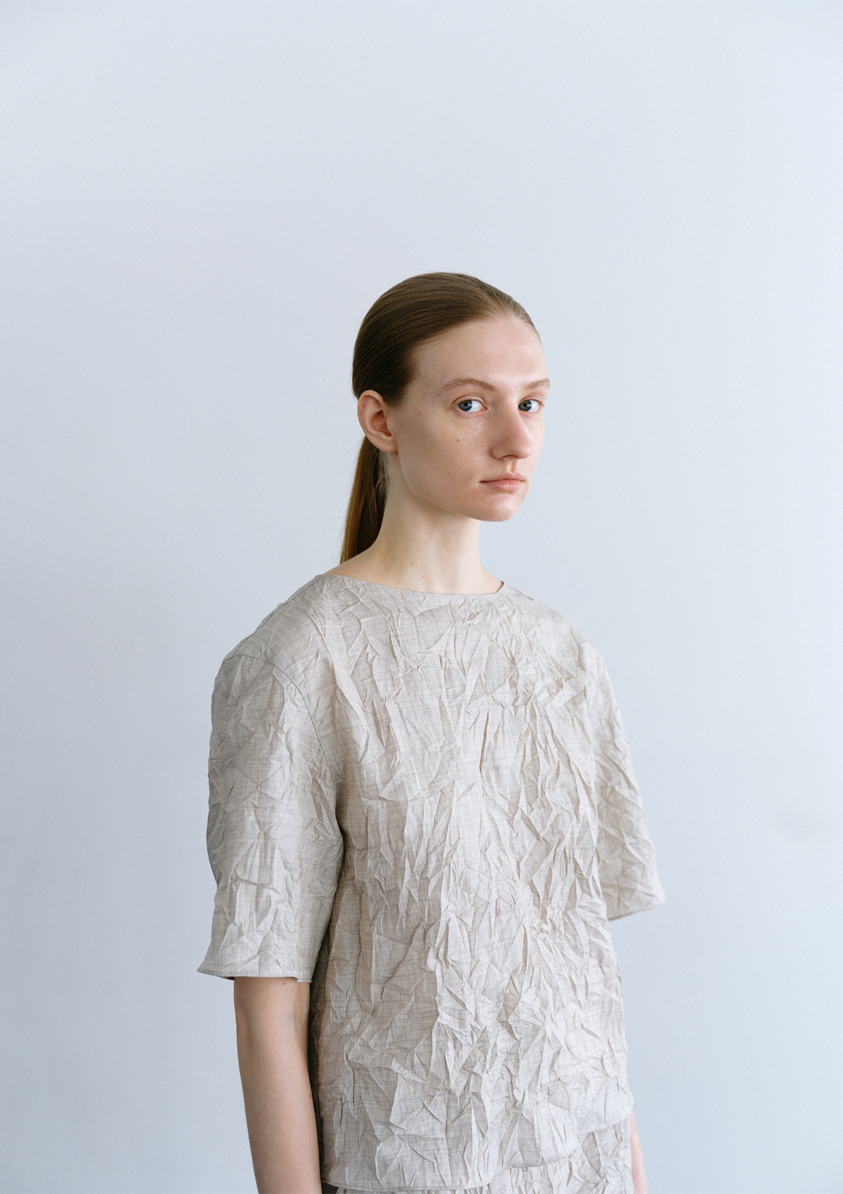 Raw Crumple Top in Oatmeal