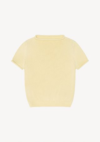 Cannoli Half Sleeve Knit in Light Yellow