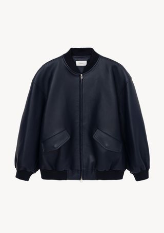 Lambskin Blouson in Navy