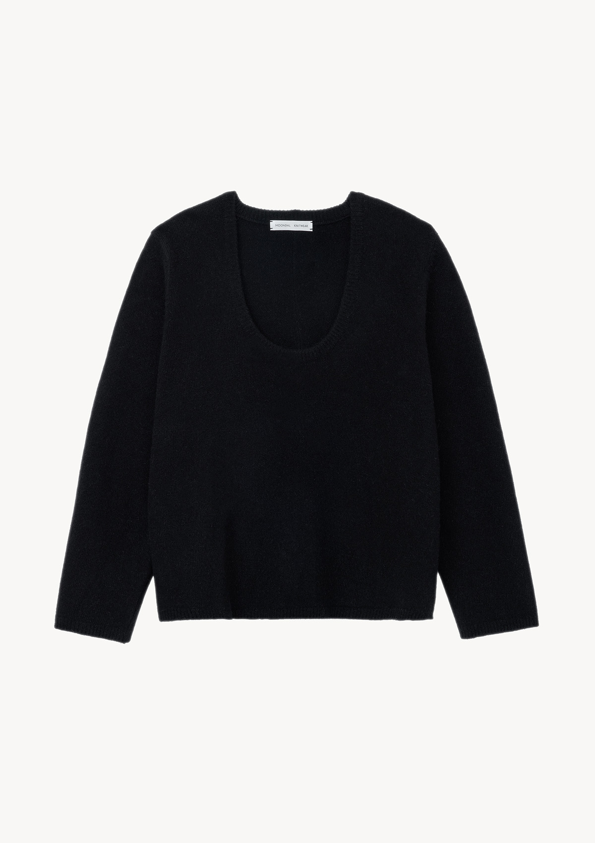 Ellen U-Neck Knit in Black 사진 4/4