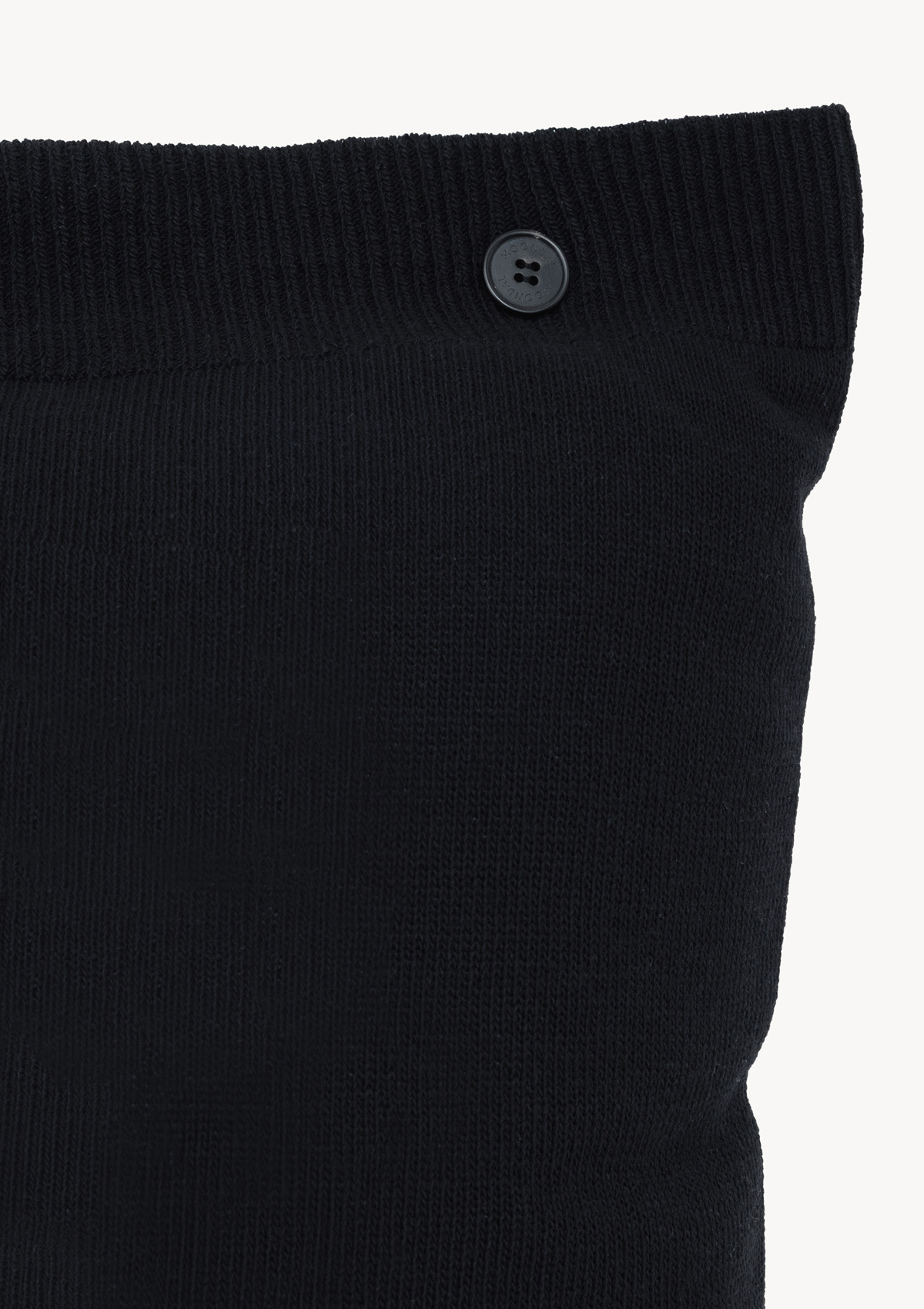 Button Knitted Cushion Cover in Black