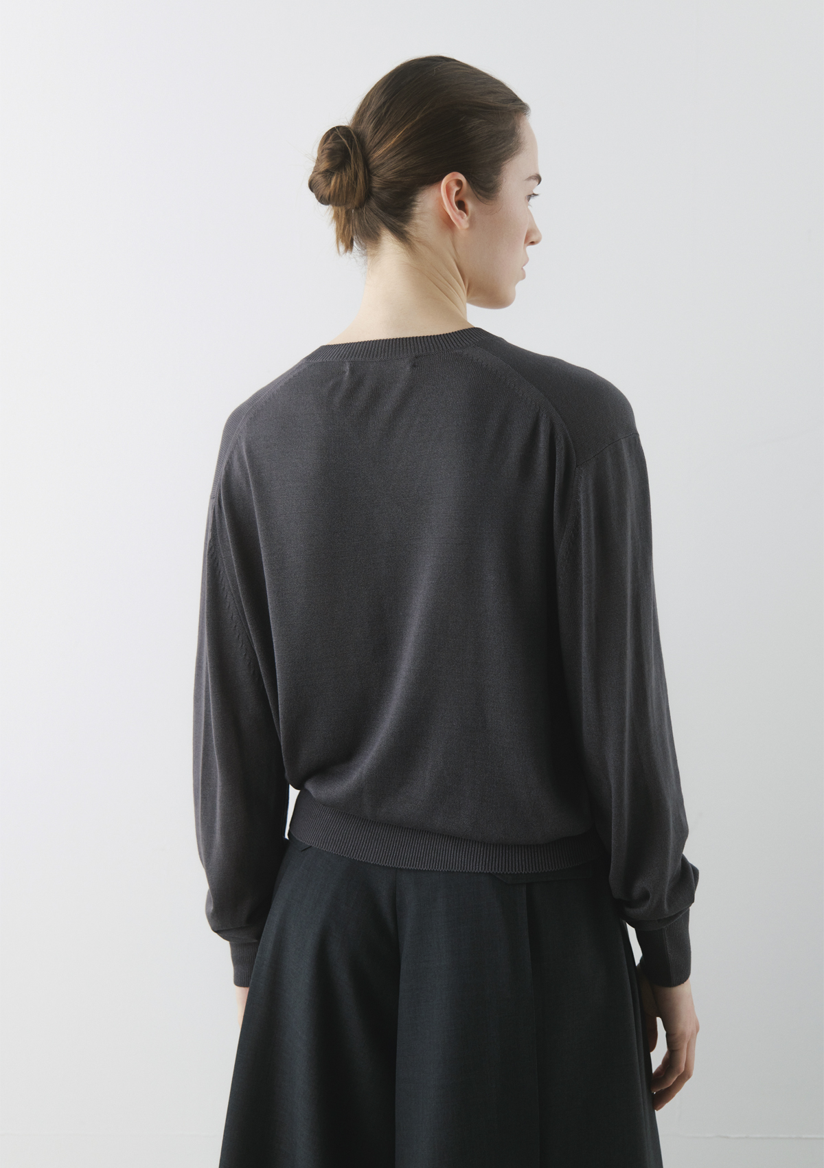 Volume Skirt Pants in Charcoal
