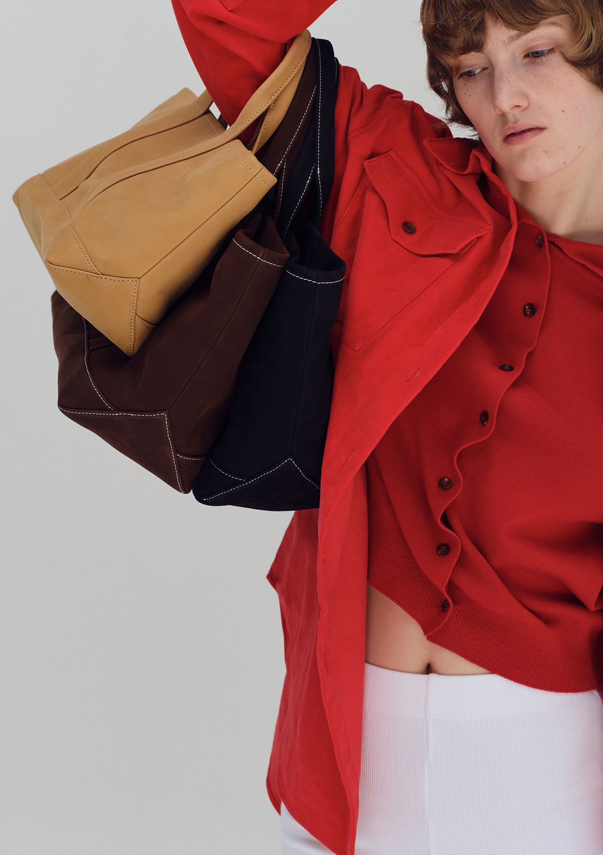 Nubuck Large Boat Bag in Brown