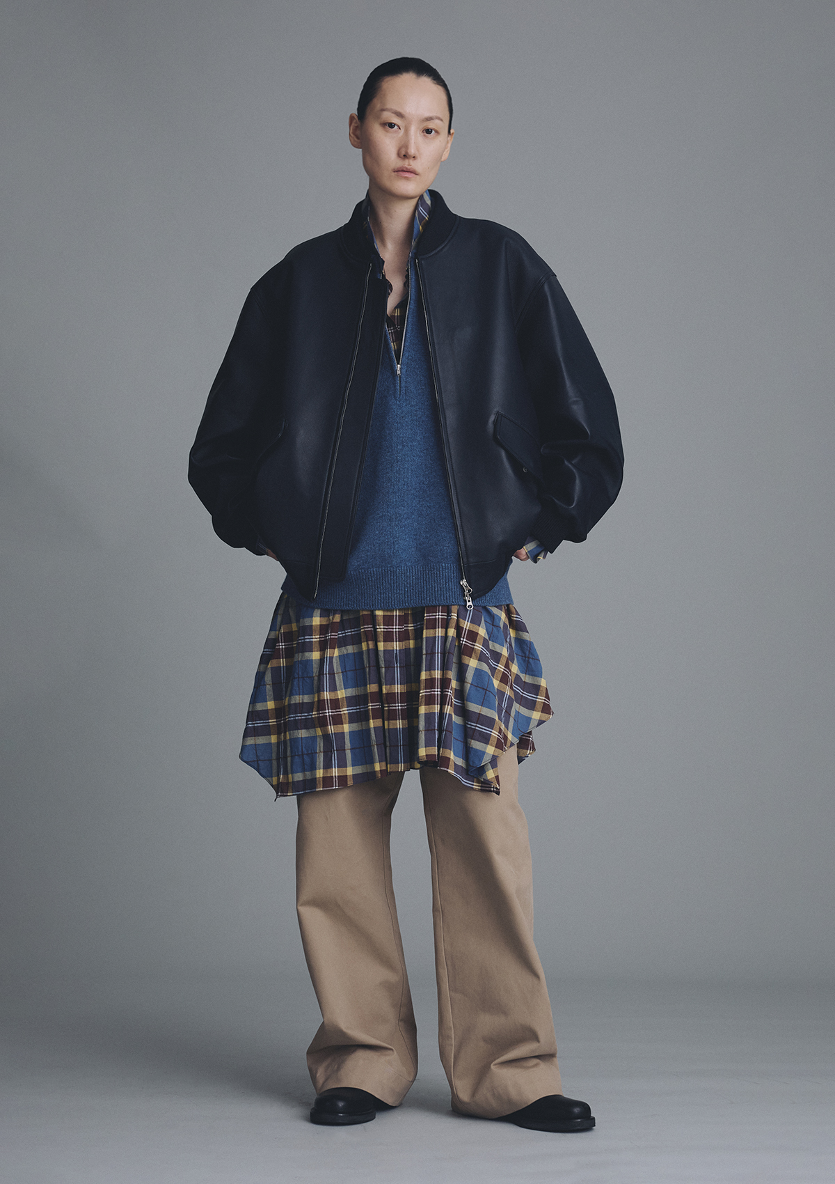 Pocket Collar Knit in Blue 사진 4/4