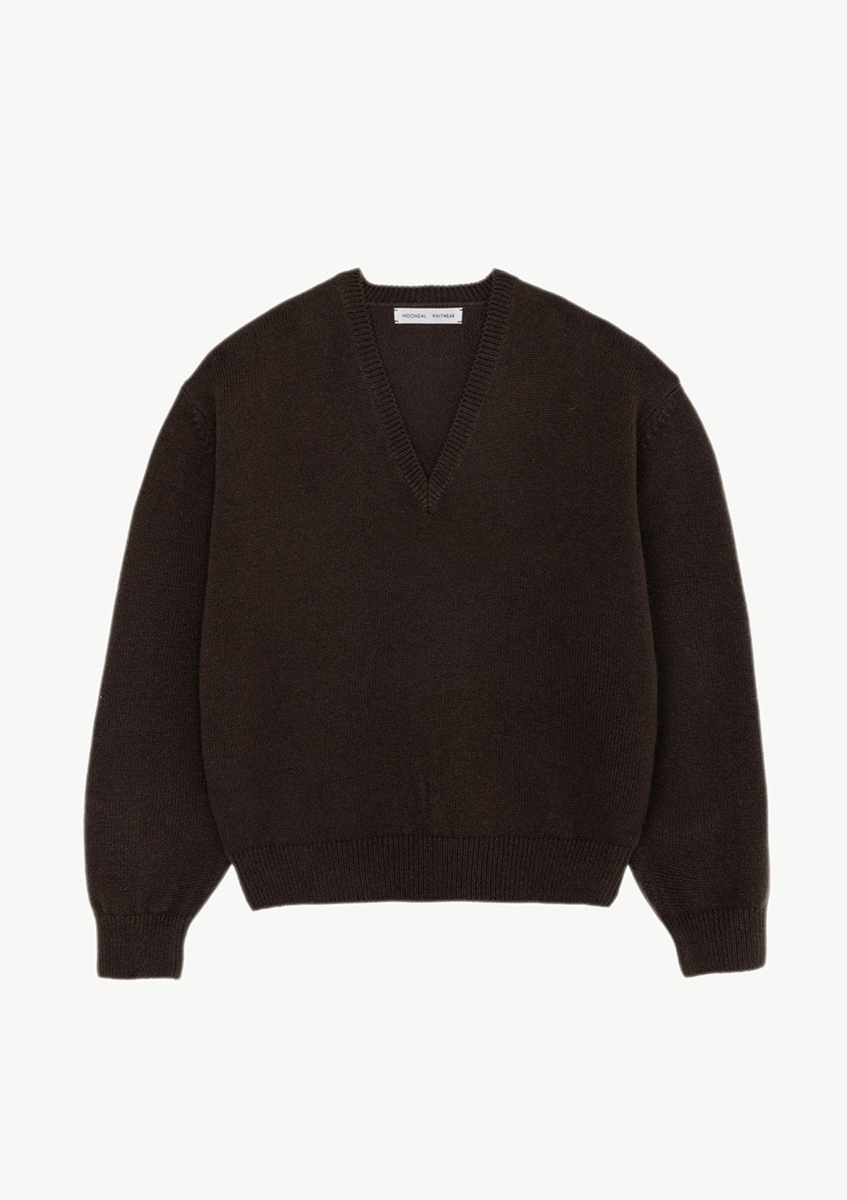 24 Deep V-Neck Knit in Brown 사진 4/4