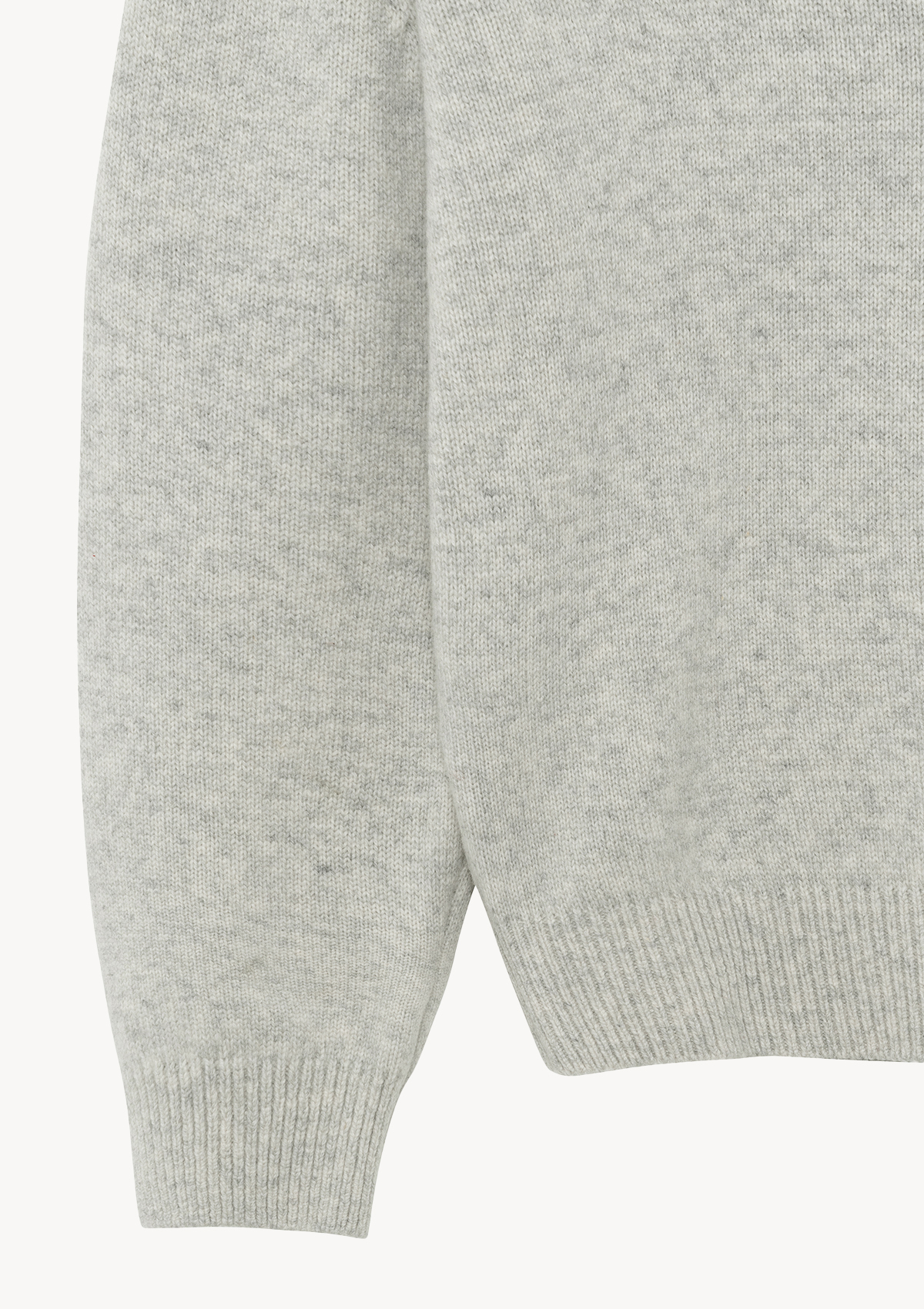 24 Deep V-Neck Knit in Melange Gray