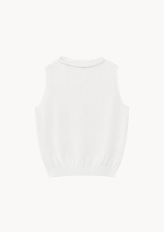Cannoli Sleeveless Knit in White