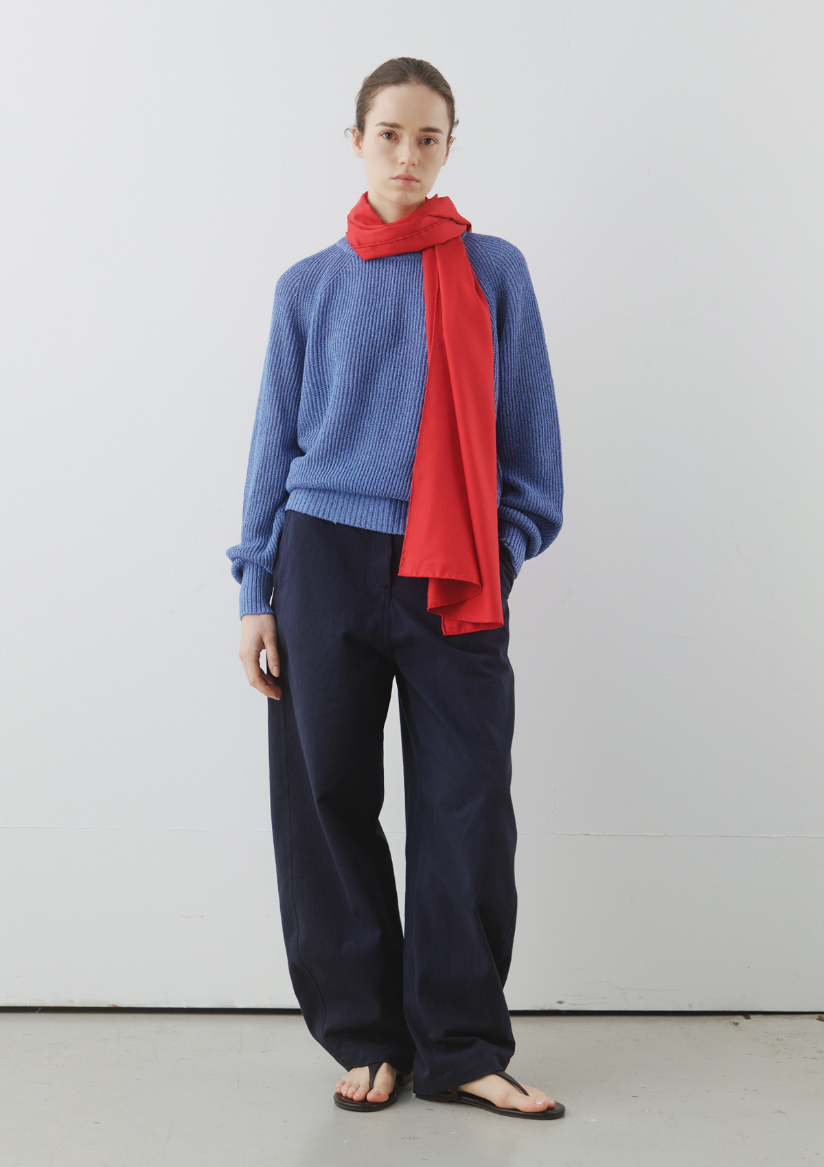 Classic Silk Scarf in Red