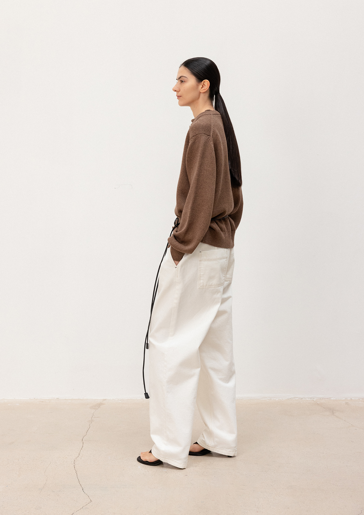 Hudson Banding Denim in White