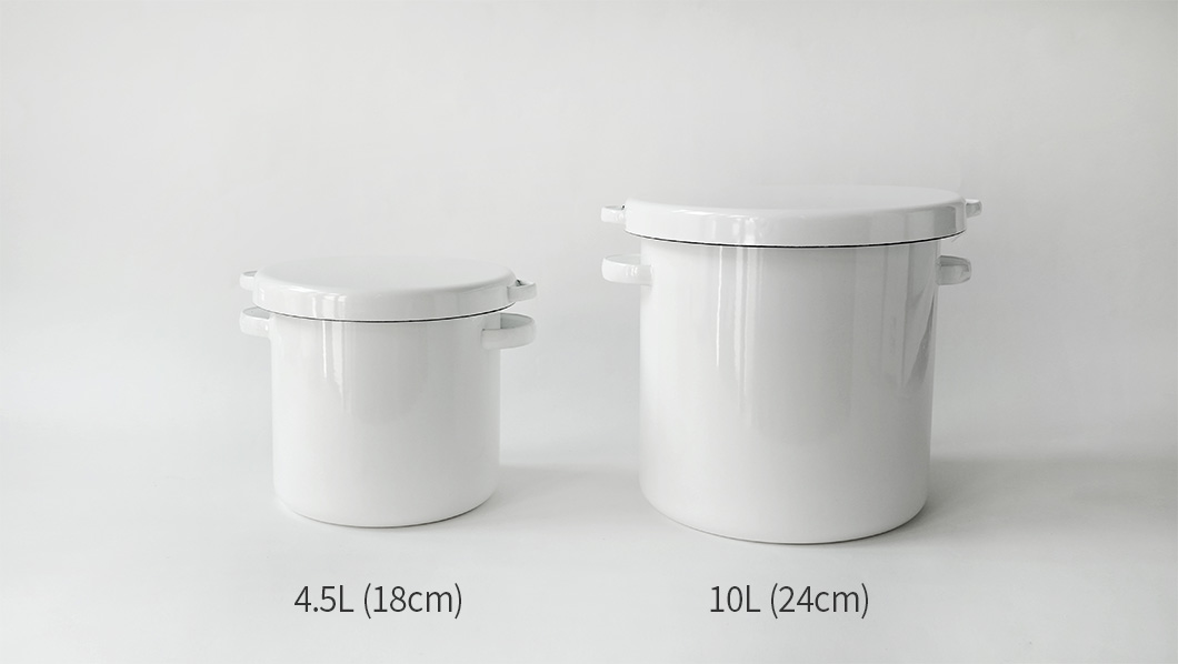 [노다호로] 라이스 스토커 / 법랑 쌀통 (4size) 사진 2/4