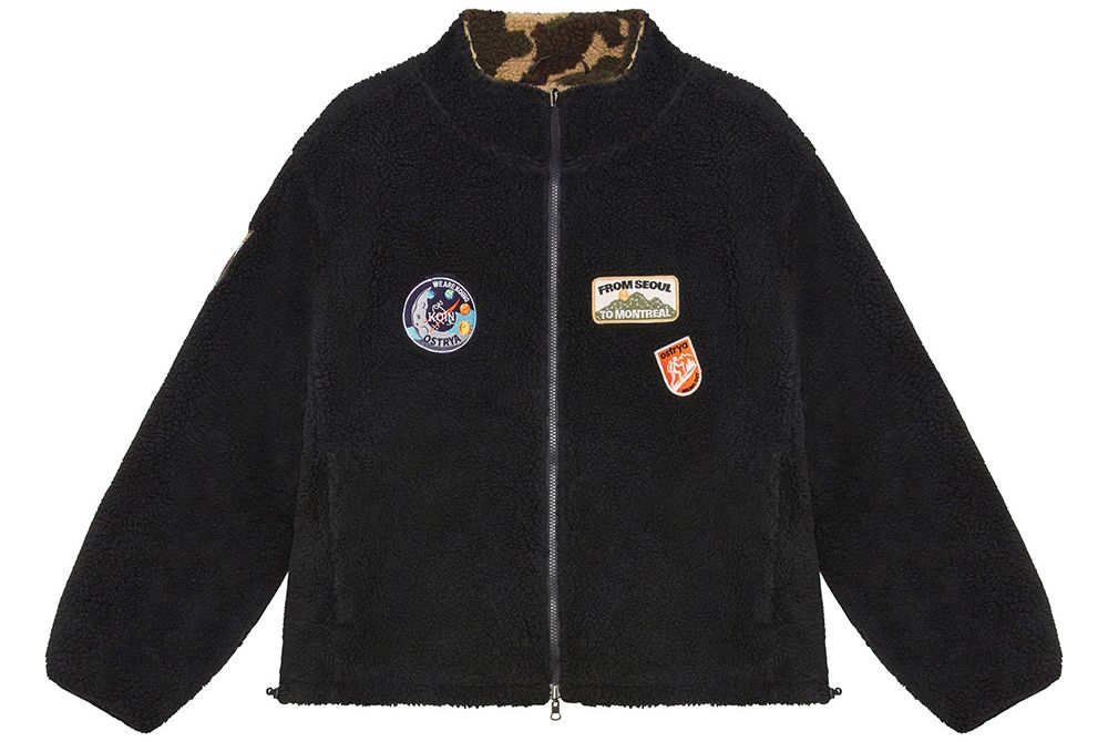 X KOIN SEOUL Revesible Fleece Jacket Camo Black 사진 3/4
