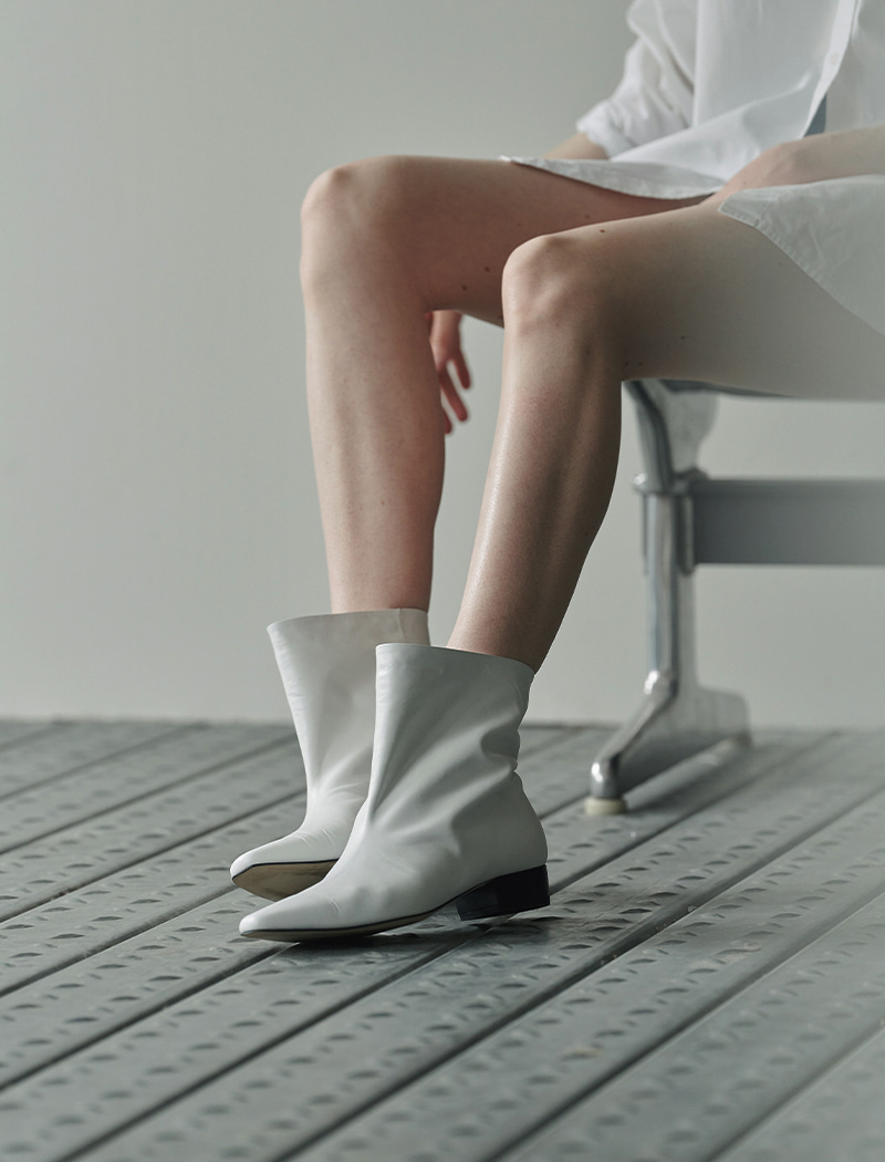 PERTH wide boots_white 사진 1/4