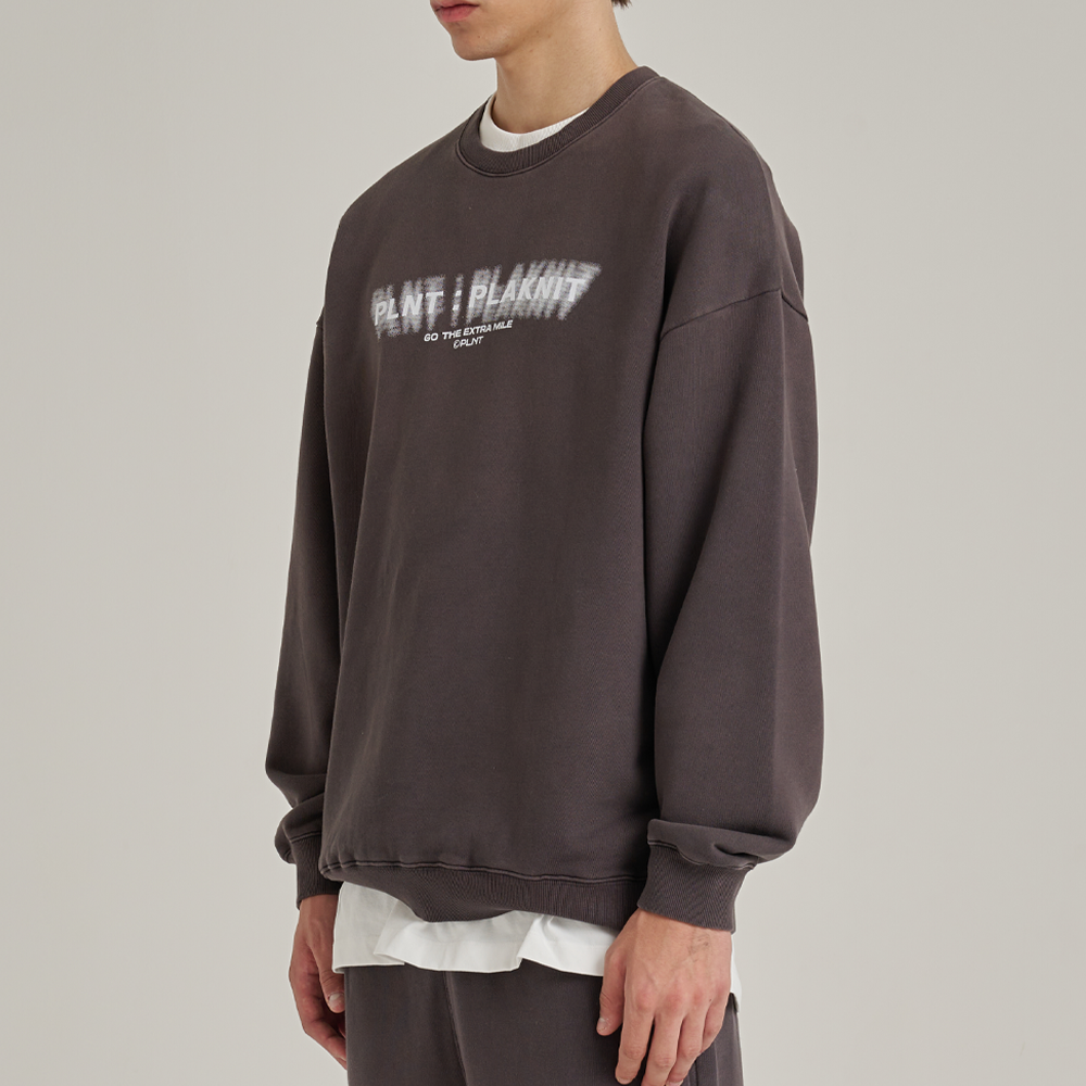 [SET] TECH SWEAT 피그먼트 프론트 그래픽 맨투맨 + 피그먼트 소프트 빈티지 조거팬츠 사진 3/4