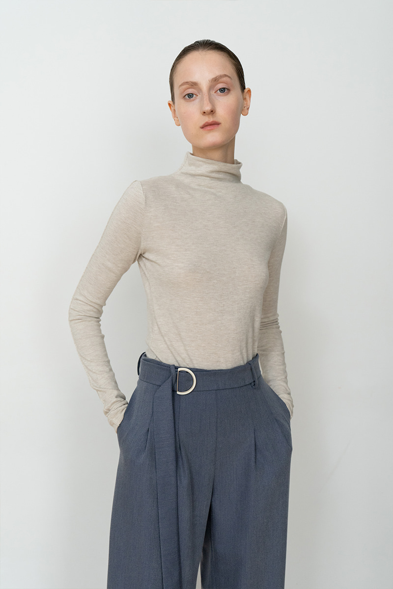 STRAIGHT WIDE LEG SLACKS TROUSERS NA 사진 2/4