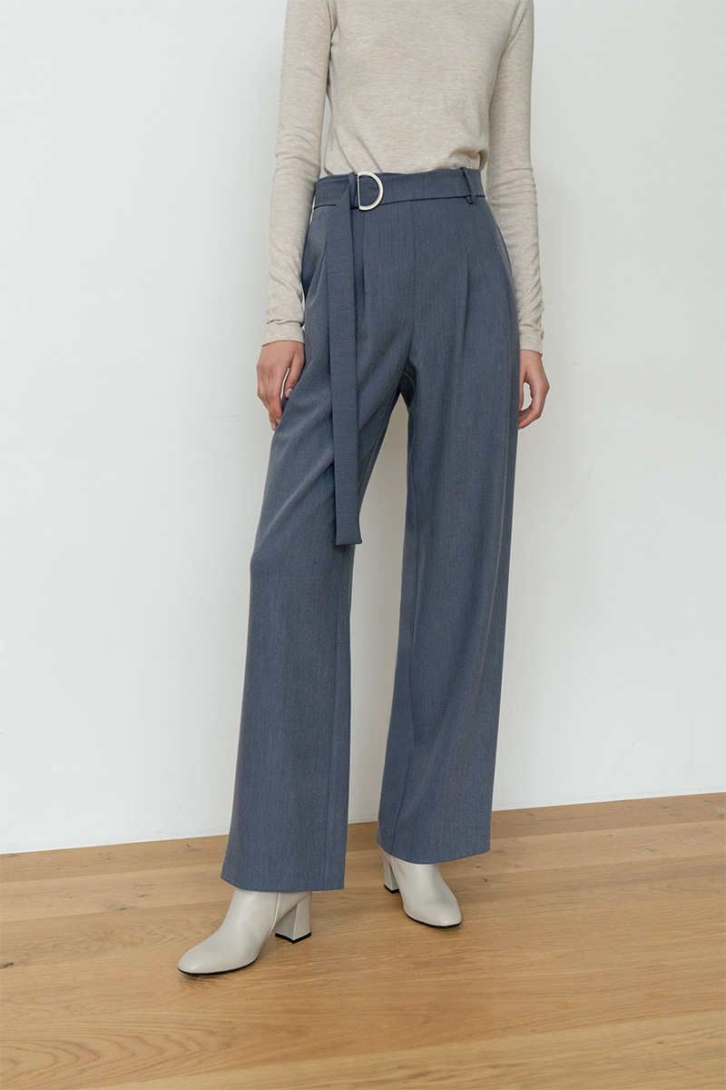 STRAIGHT WIDE LEG SLACKS TROUSERS NA 사진 4/4