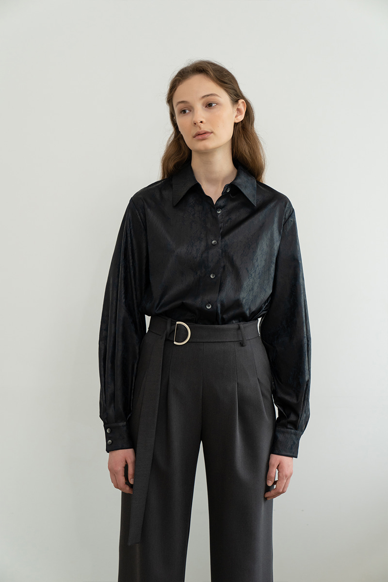 STRAIGHT WIDE LEG SLACKS TROUSERS DY 사진 2/4