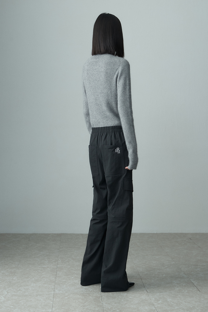 WIDE POCKET CARGO PANTS CHARCOAL 사진 3/4