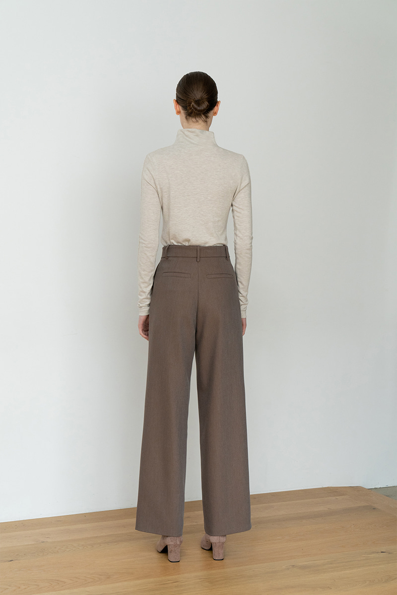 STRAIGHT WIDE LEG SLACKS TROUSERS BR 사진 2/4