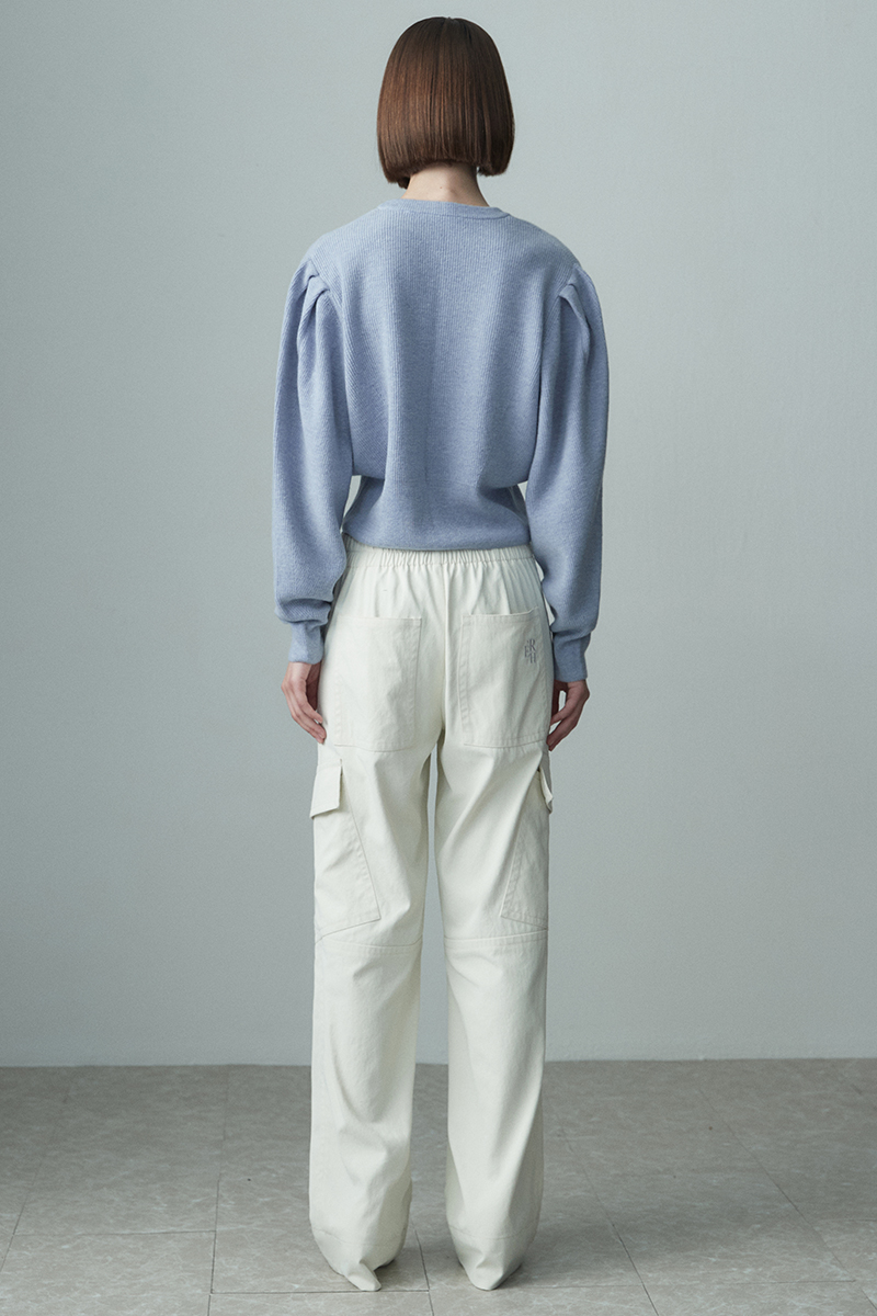 WIDE POCKET CARGO PANTS IVORY 사진 2/4