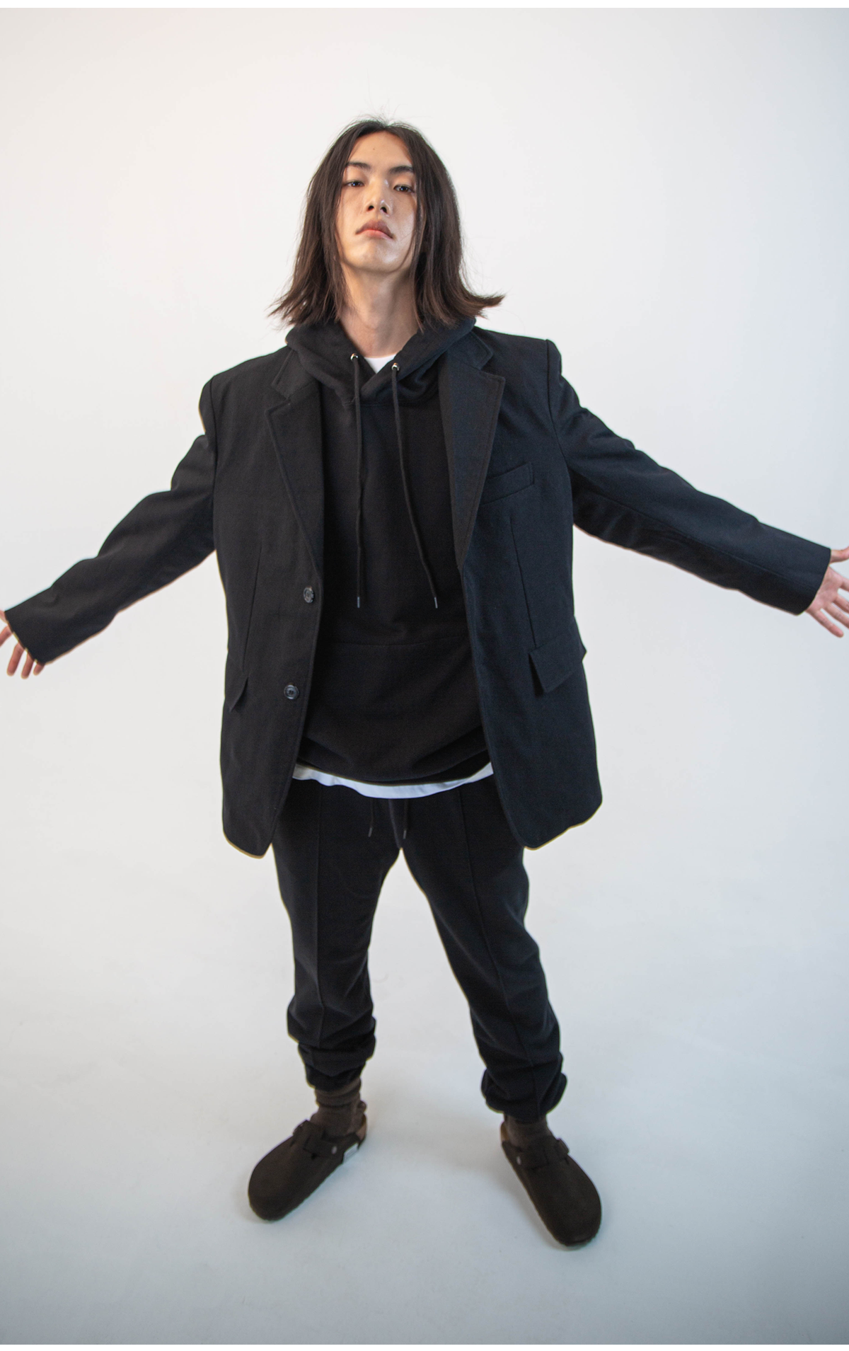Asymmetric blazer #9 [black] 사진 3/4