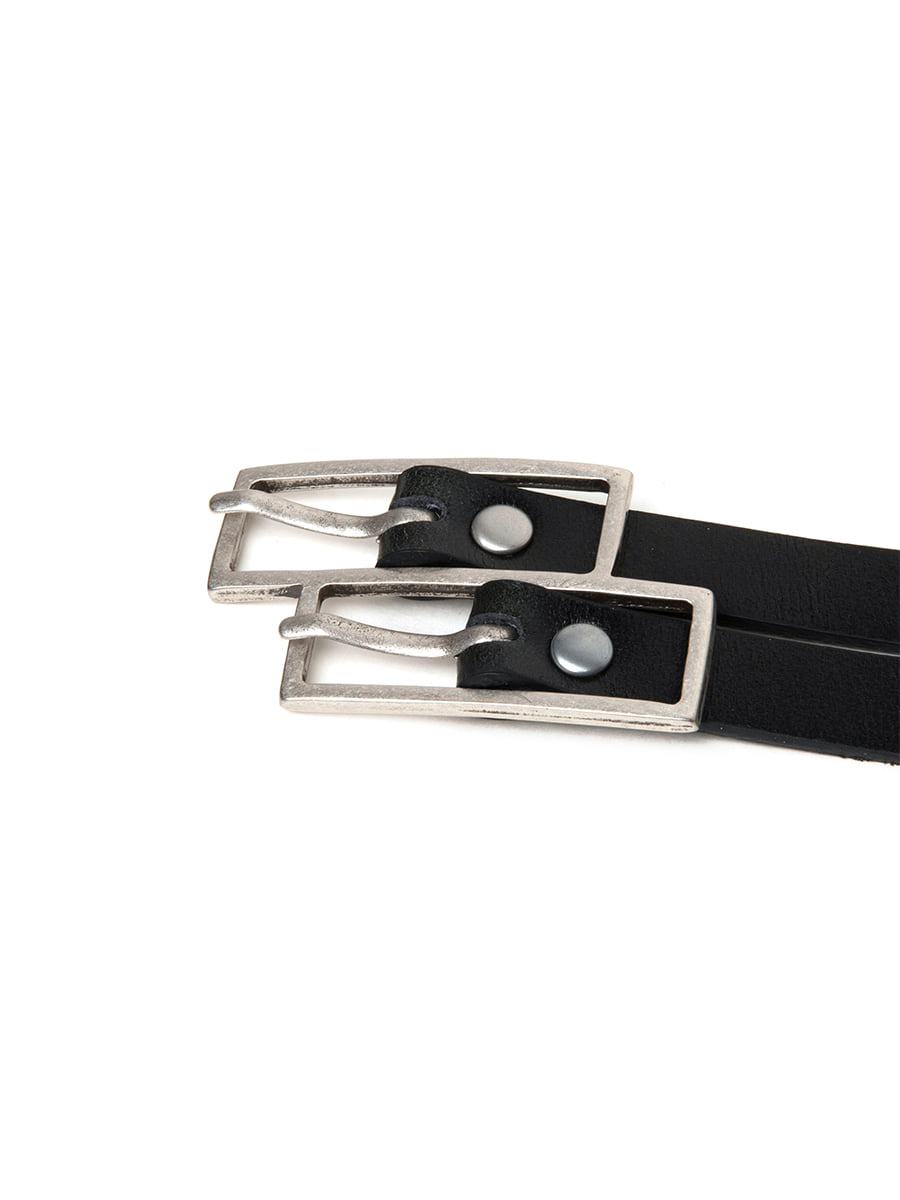 [포사 PICK] 2-STRAP THIN BELT BLACK 사진 3/4