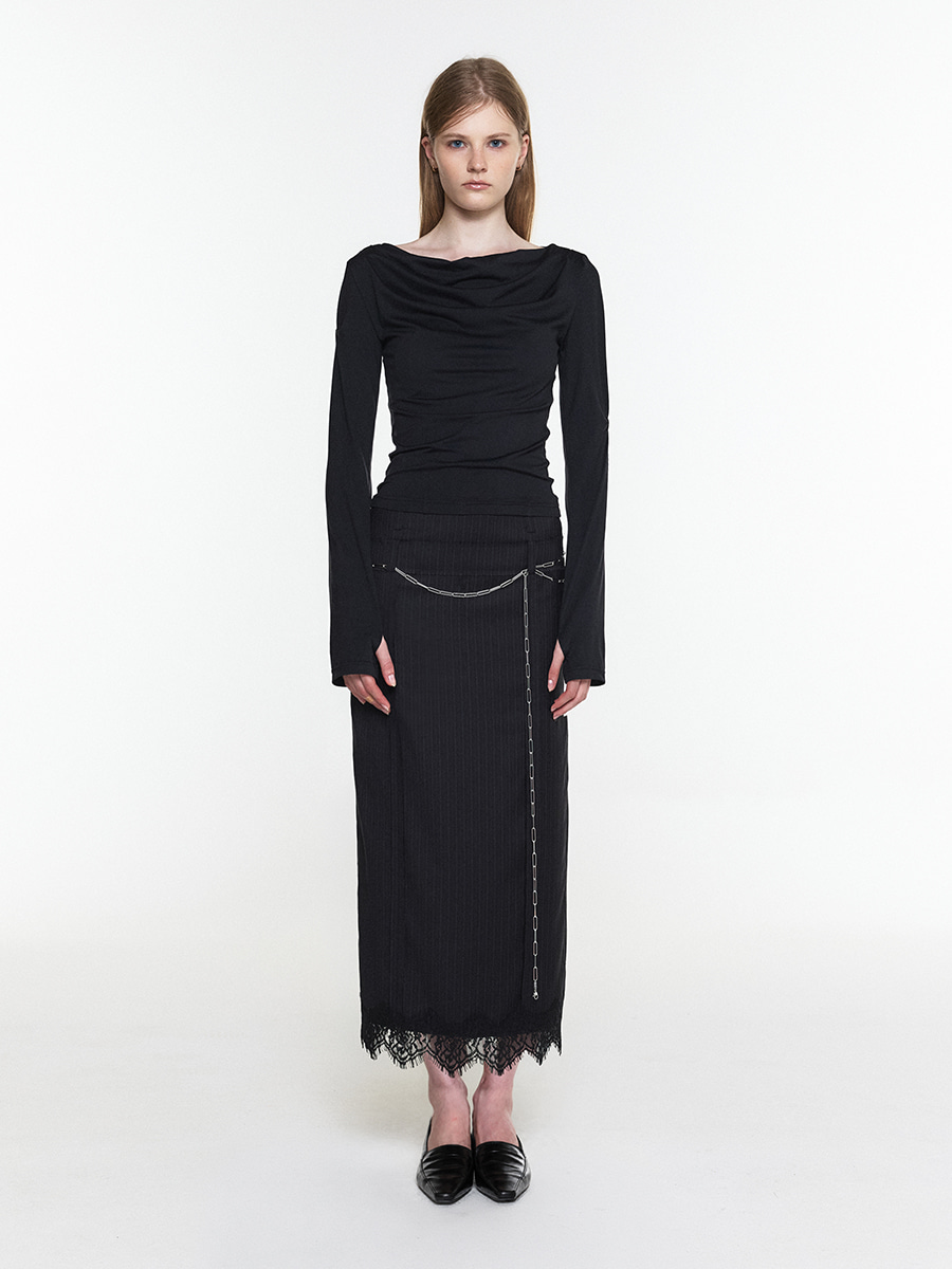ASYMMETRIC DART SLEEVES BLACK 사진 4/4