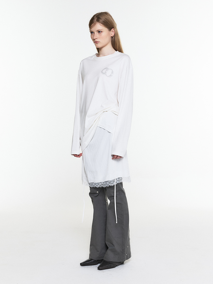 OVERSIZED LOGO TEE WHITE 사진 4/4