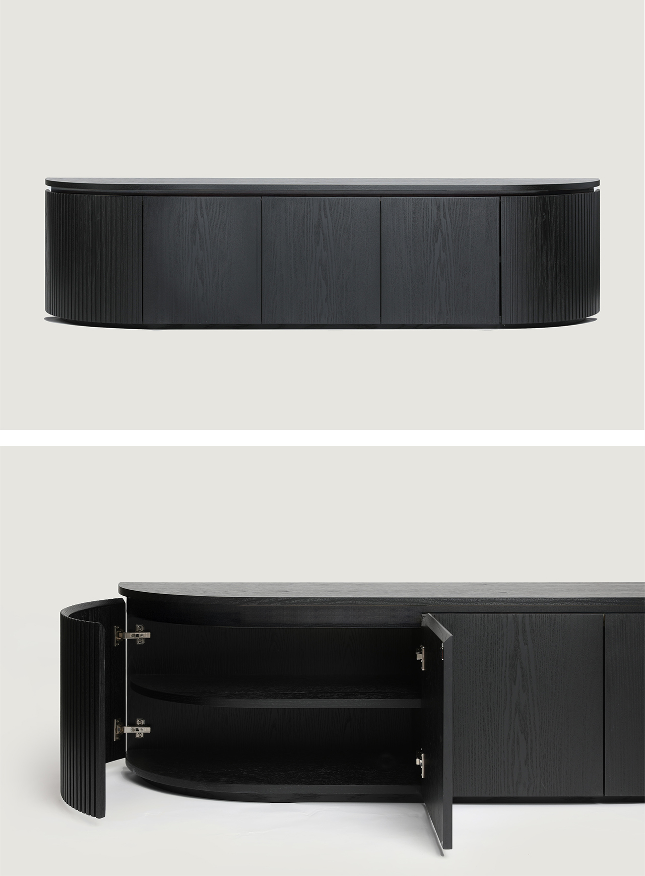 CURVED TV STAND | BLACK