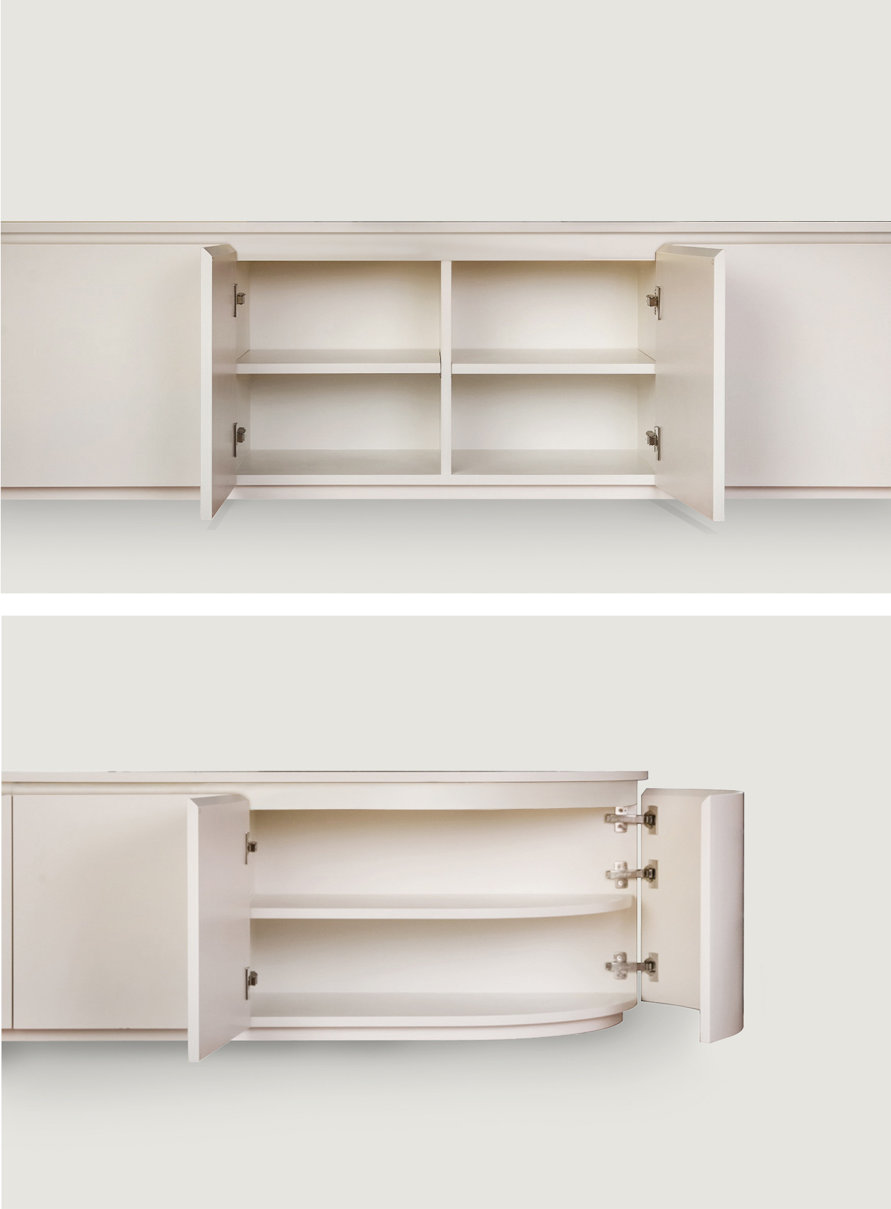 CURVED TV STAND | IVORY