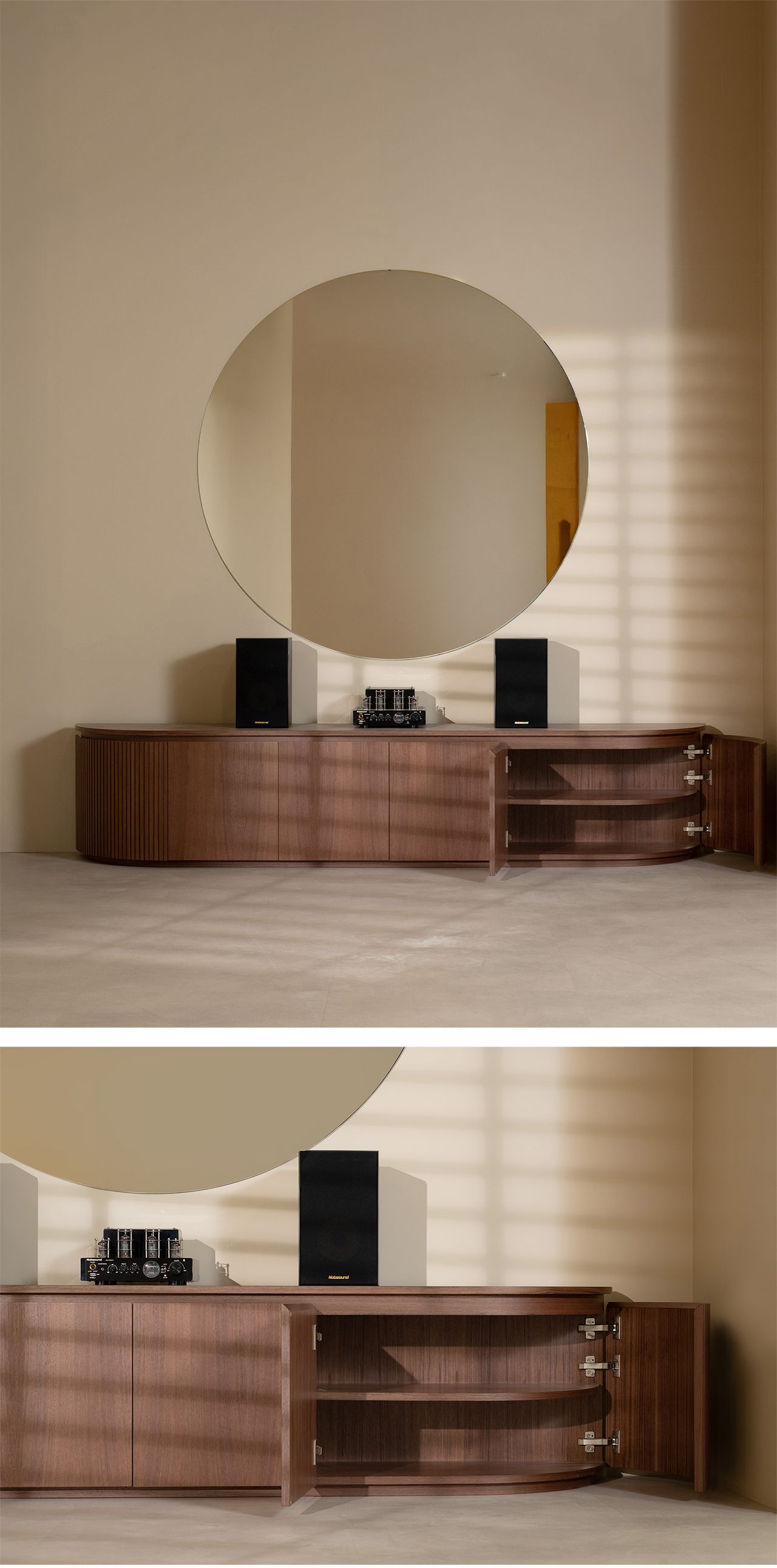 CURVED TV STAND | WALNUT