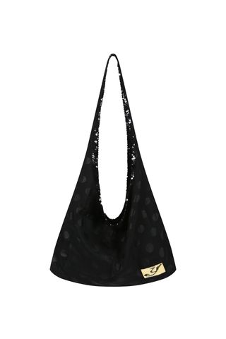 glitter bag (black dot)