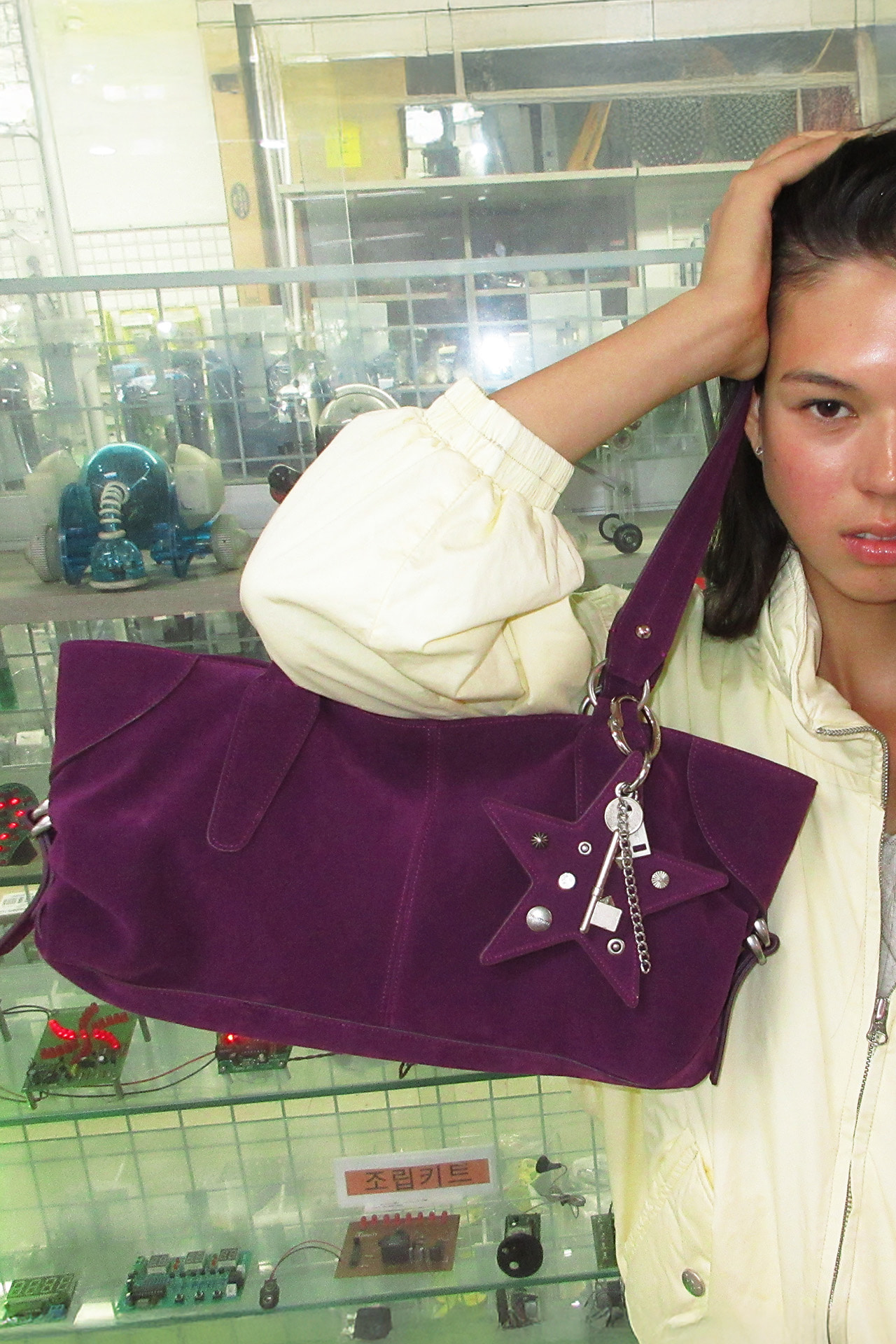 ranch bag (magenta) & keyring set 사진 1/4