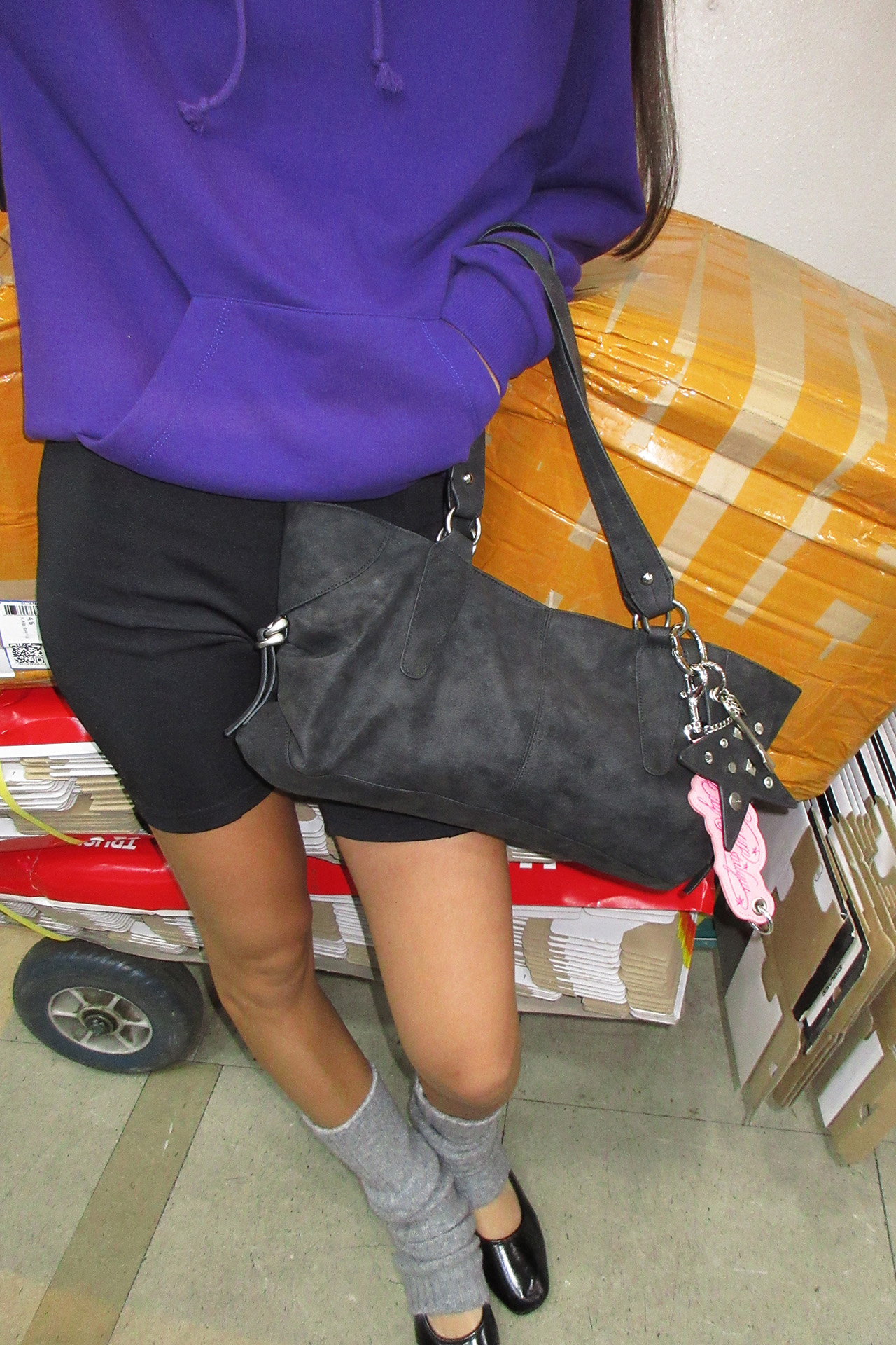 ranch bag (grunge black) & keyring set 사진 1/4